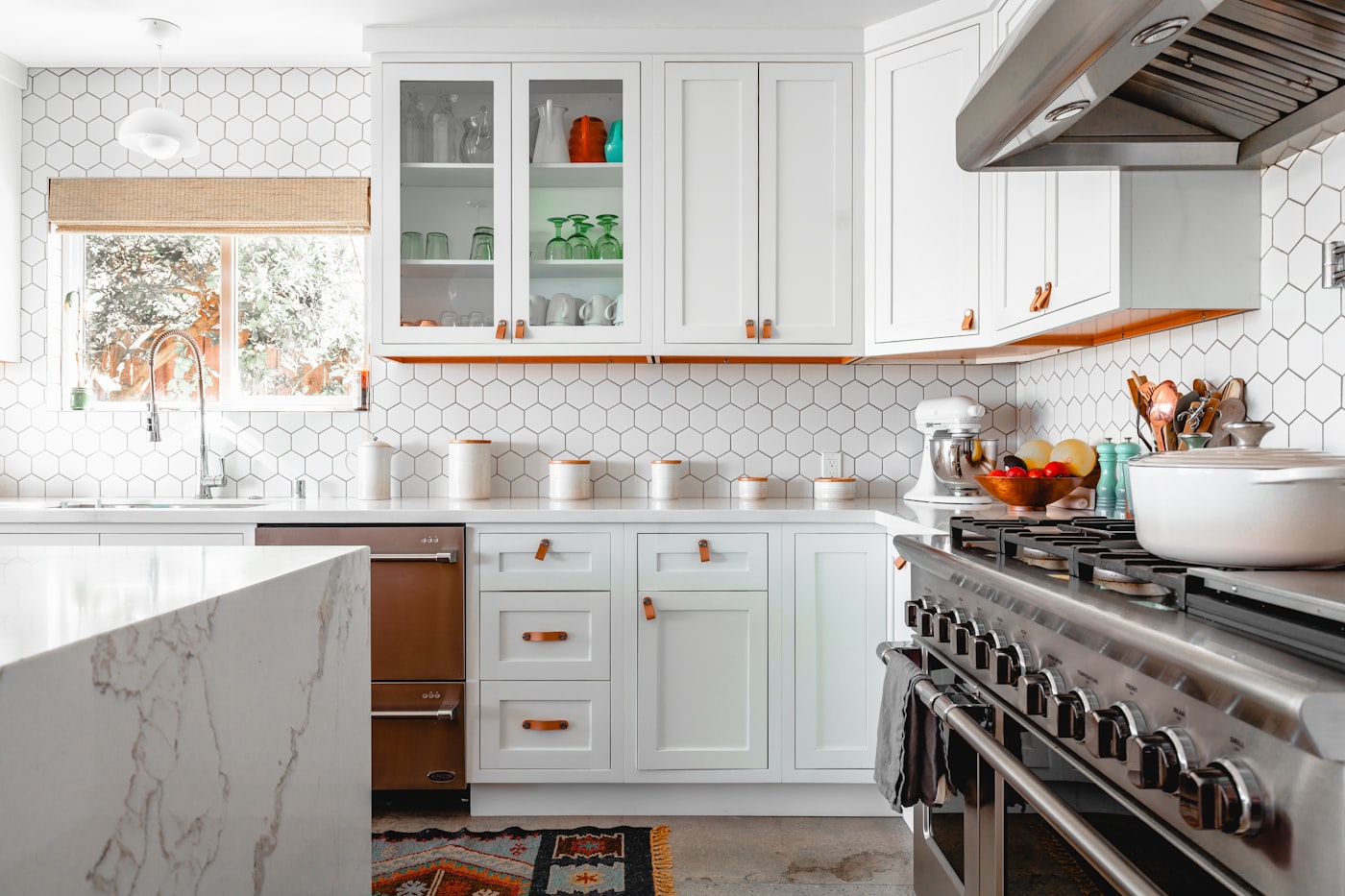 Custom kitchen cabinetry close-up